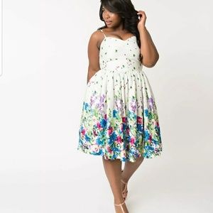 Darcy 1950s floral swing dress